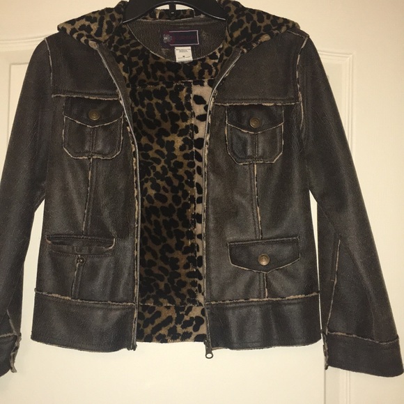 Faux leather girls jacket - Picture 3 of 4
